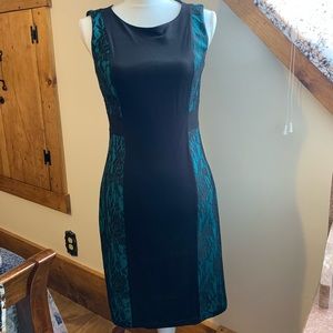 Green & black dress